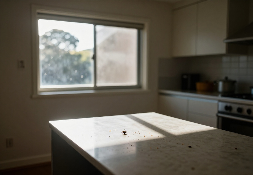 Cockroach infestation in a West Pennant Hills kitchen before treatment